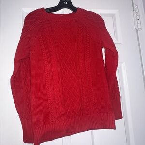 Red gap sweater